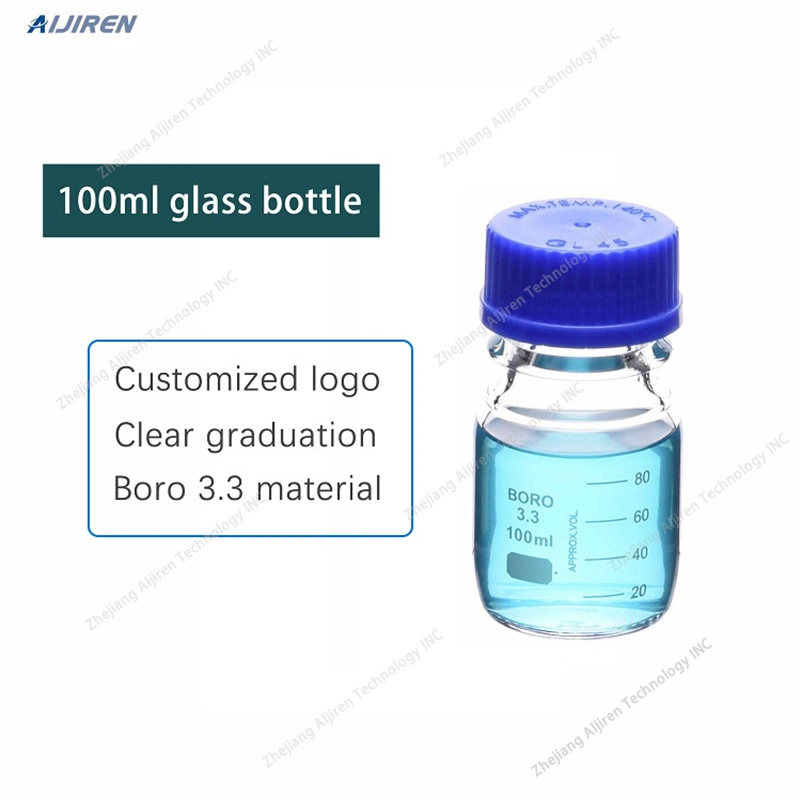 50ml 100ml Laboratory Screw Cap Glass Reagent Bottle with Scale for Storage Sample