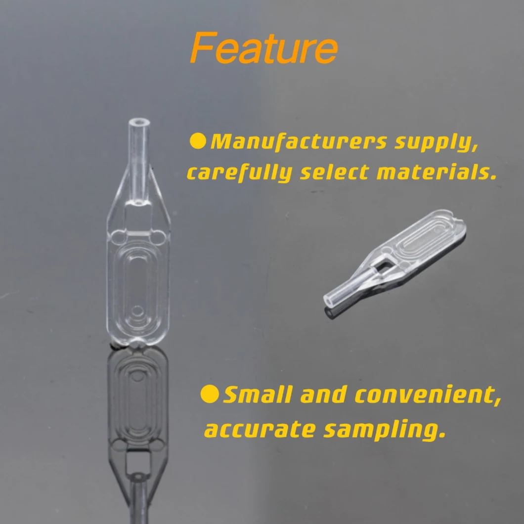 Medical Easy Handling for Blood Collection for Point of Care Testing Fixed Volume Blood Sample Collector