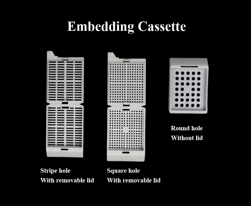 POM Histology Embedding Cassette Strip Holes Tissue Processing Embedding Cassettes with Lid