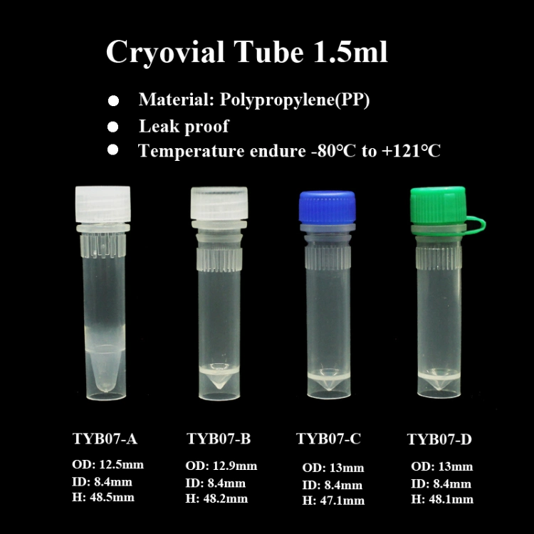 1 Ml Cryovial Tube Lab Disposable Cryotube Plastic Freezing Tube