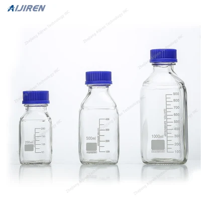 GL45 広口角型ガラス試薬瓶 スクリューキャップ付き 100ml 250ml 1000ml